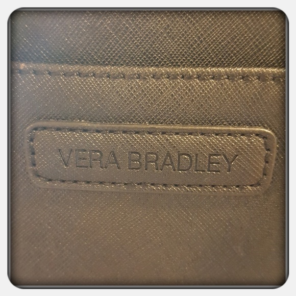 Vera Bradley Black Saffiano Faux Leather Tote - Picture 6 of 7